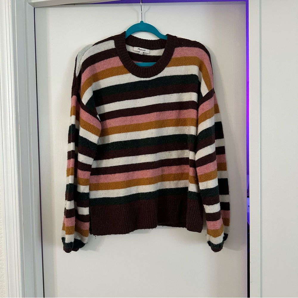 Madewell Colorful Striped Knit Sweater